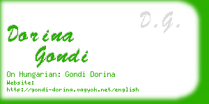 dorina gondi business card